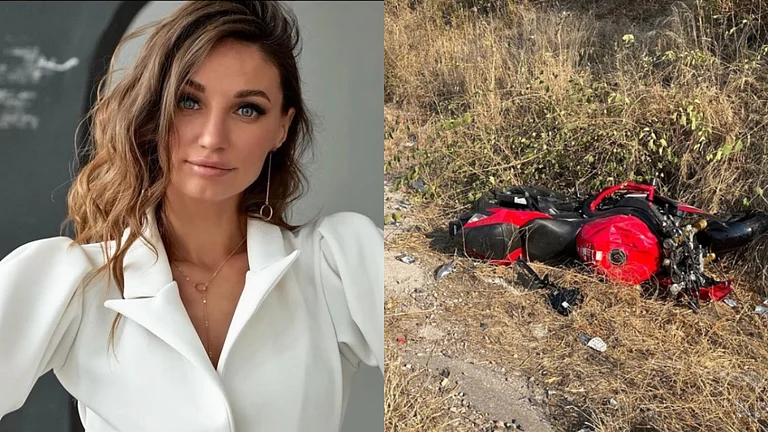Russian influencer Tatyana Ozolina | Visuals from the crash spot |  - X/@berkutchii/@TrollCTO69420